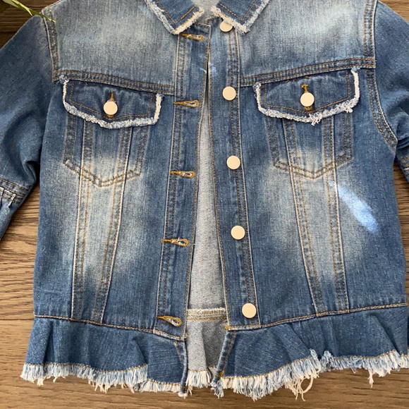 GB girls denim ruffle jacket - Picture 3 of 4